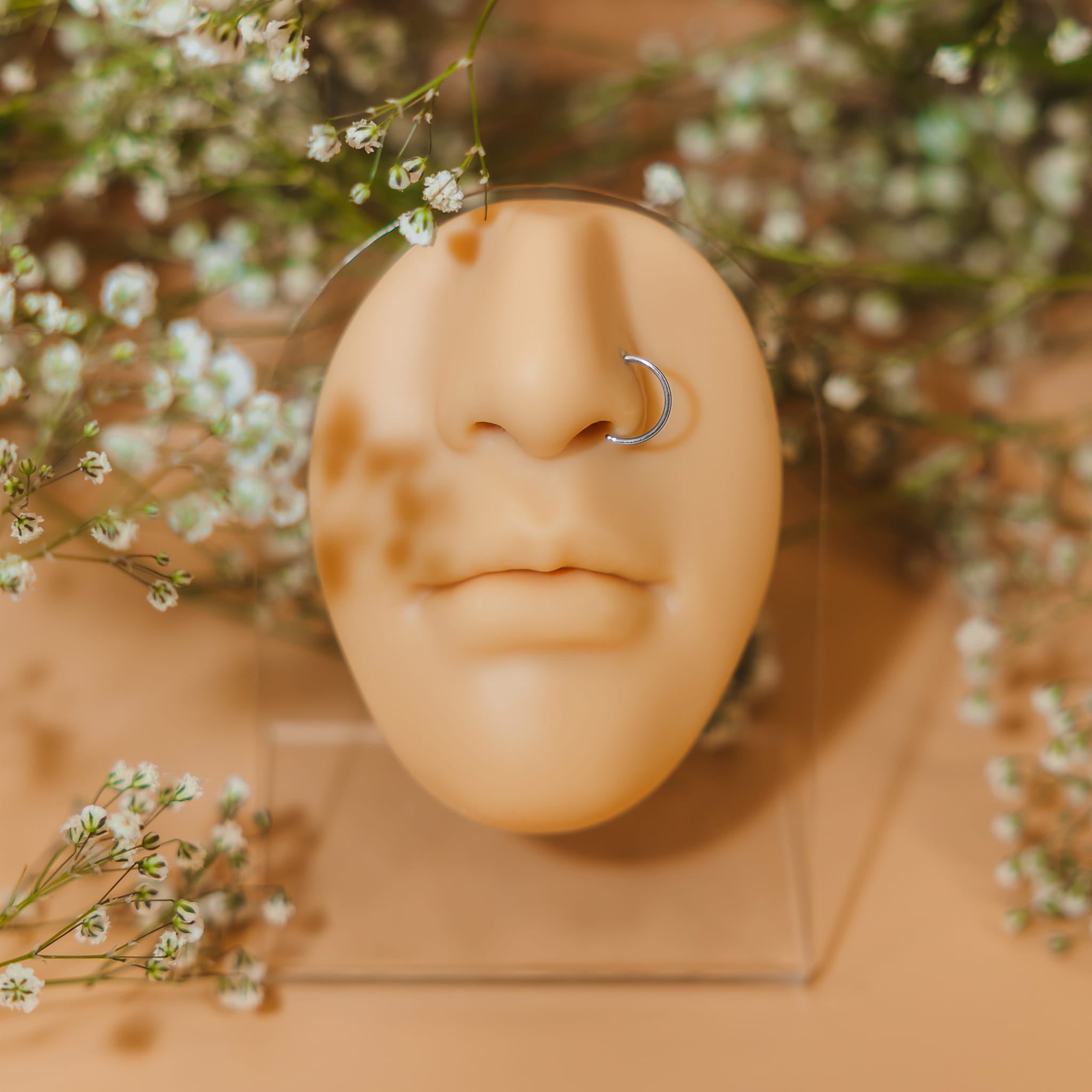 Tytanowy srebrny O-ring do nosa