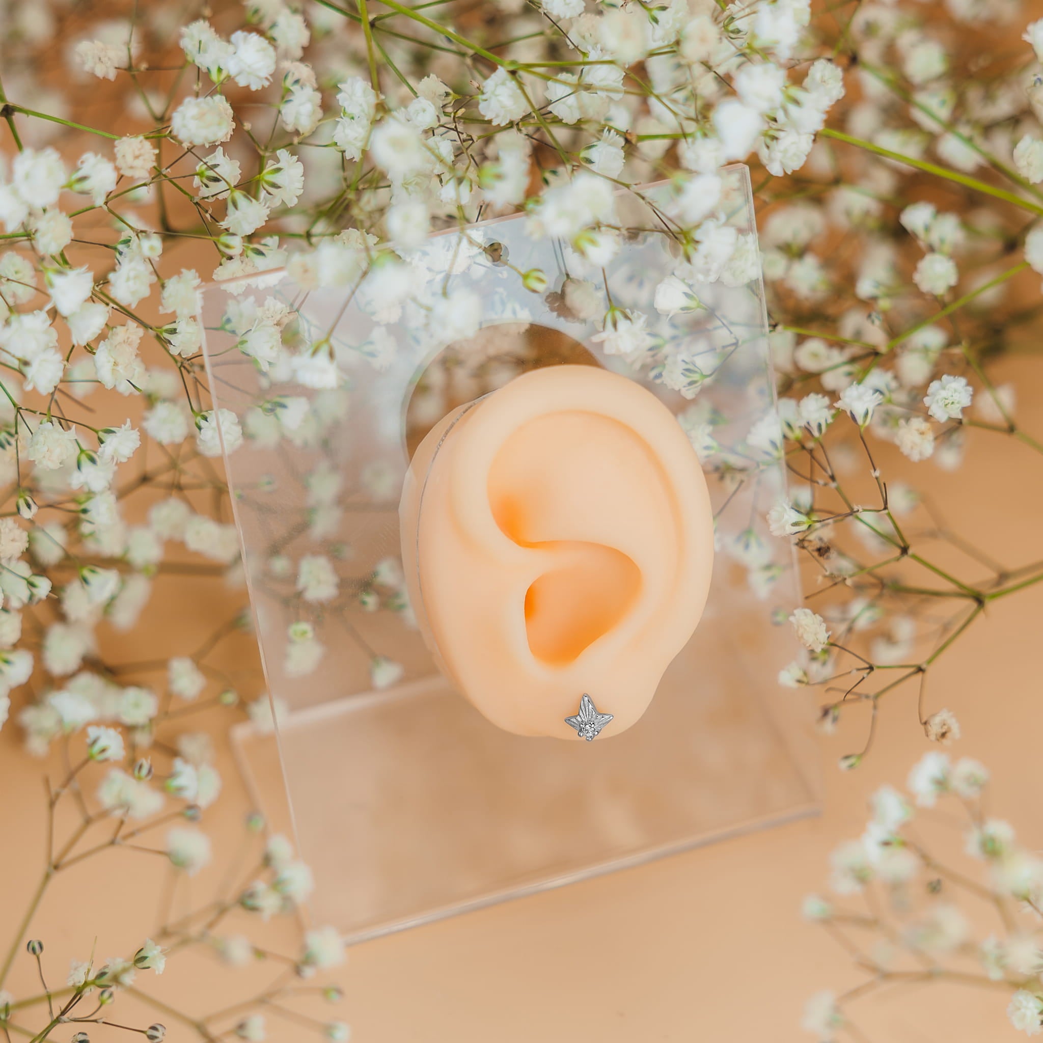 Labret z motywem skrzydeł - SREBRO 925