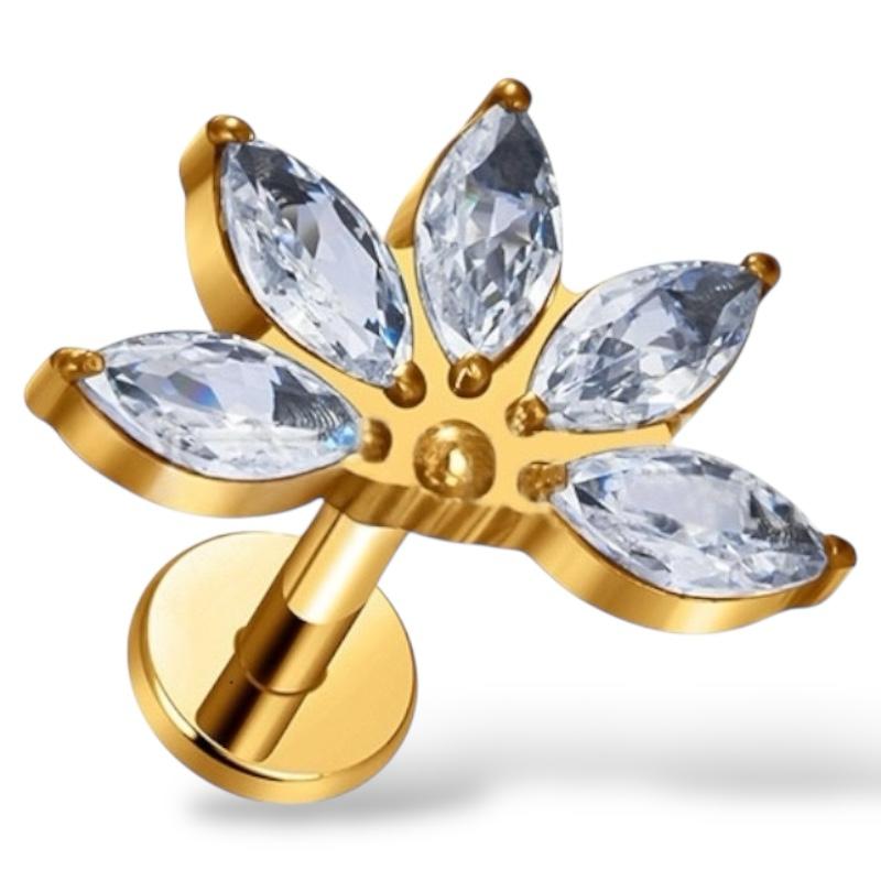 Tytanowy kwiatowy labret