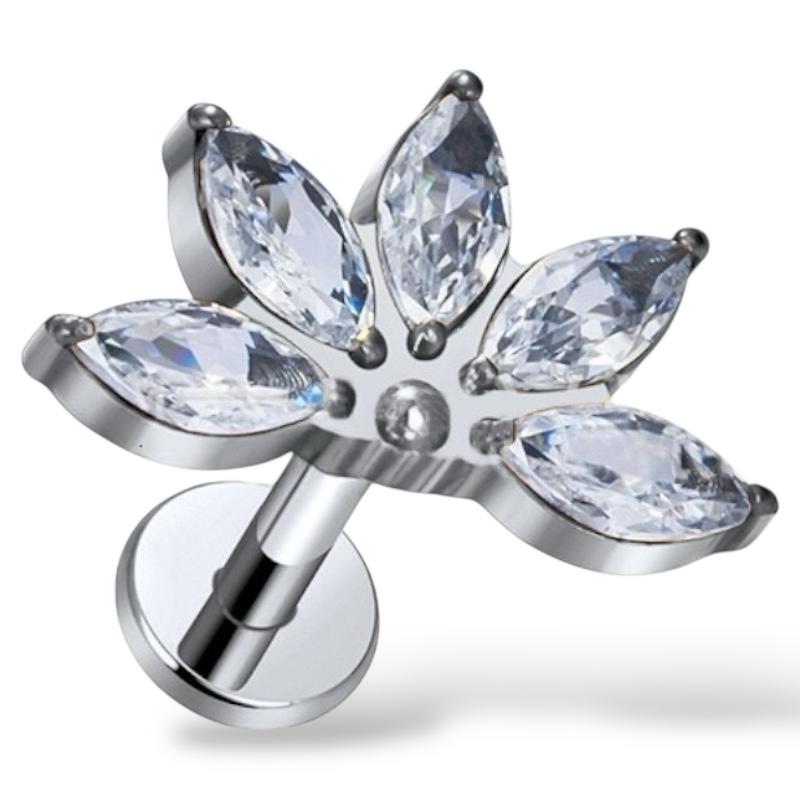 Tytanowy kwiatowy labret