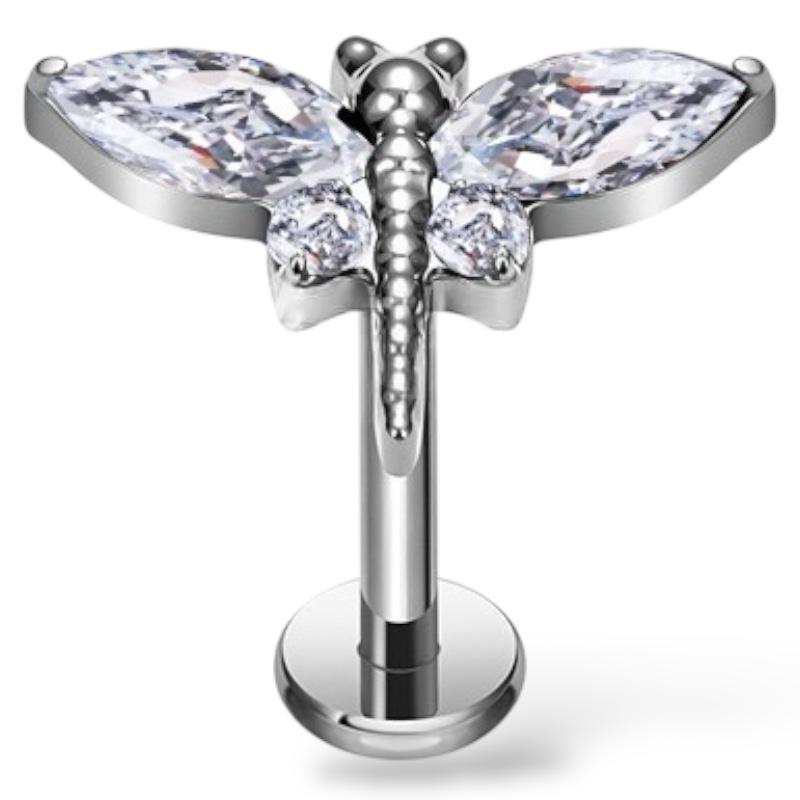 Tytanowy labret ważka