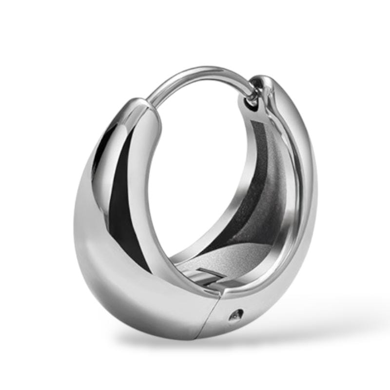 Owalny clicker srebrny STAL 316L