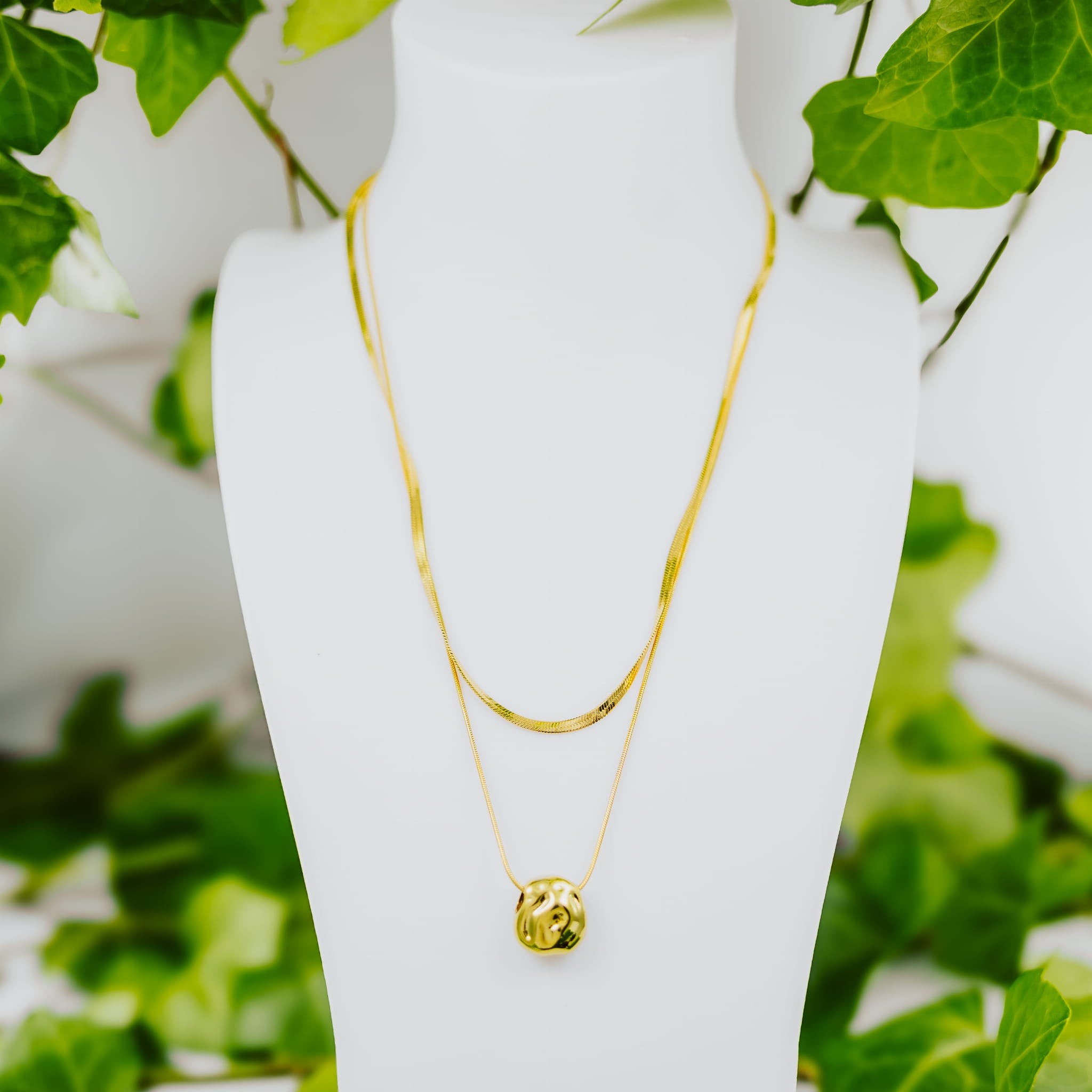 Naszyjnik podwójny złoty