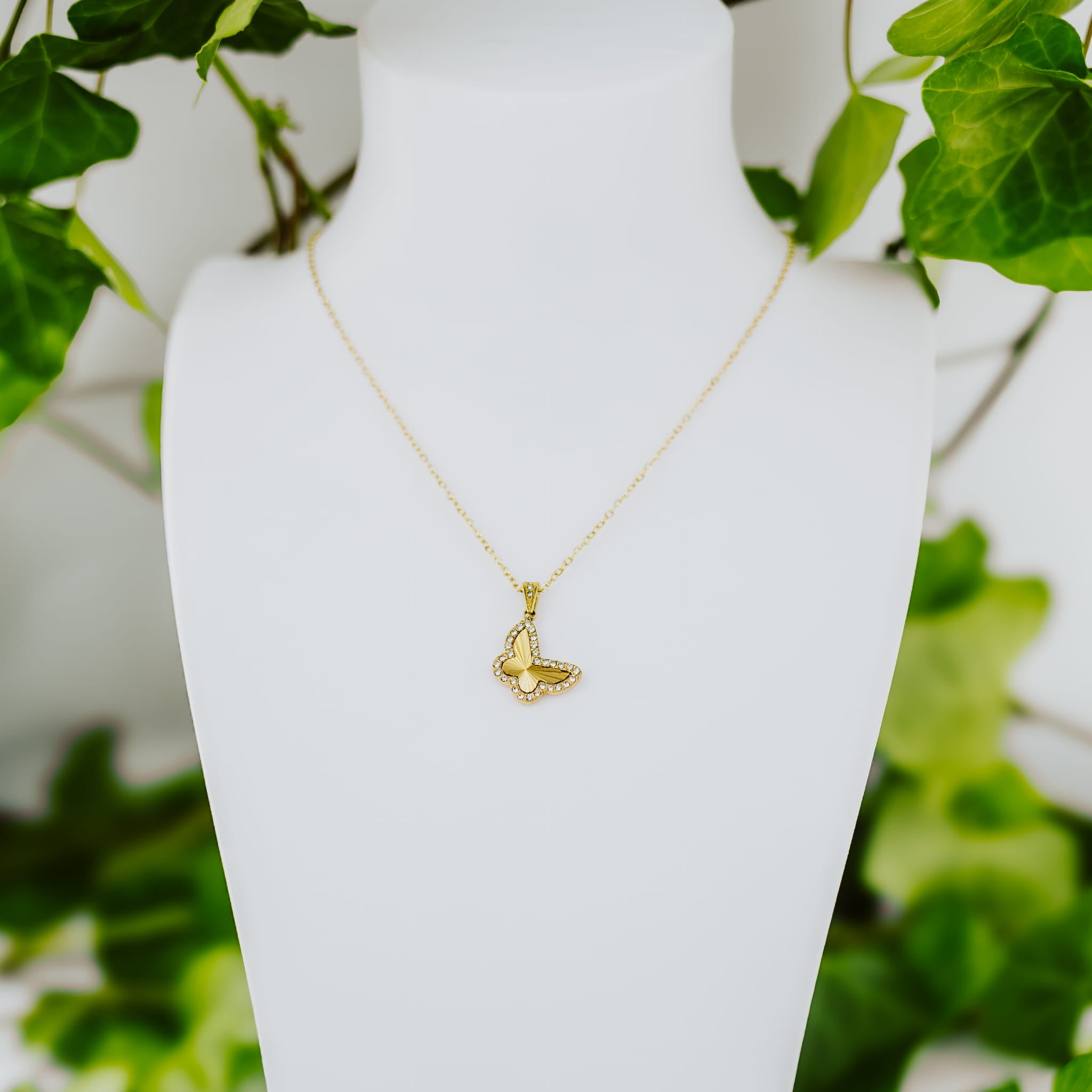 Naszyjnik złoty motyl