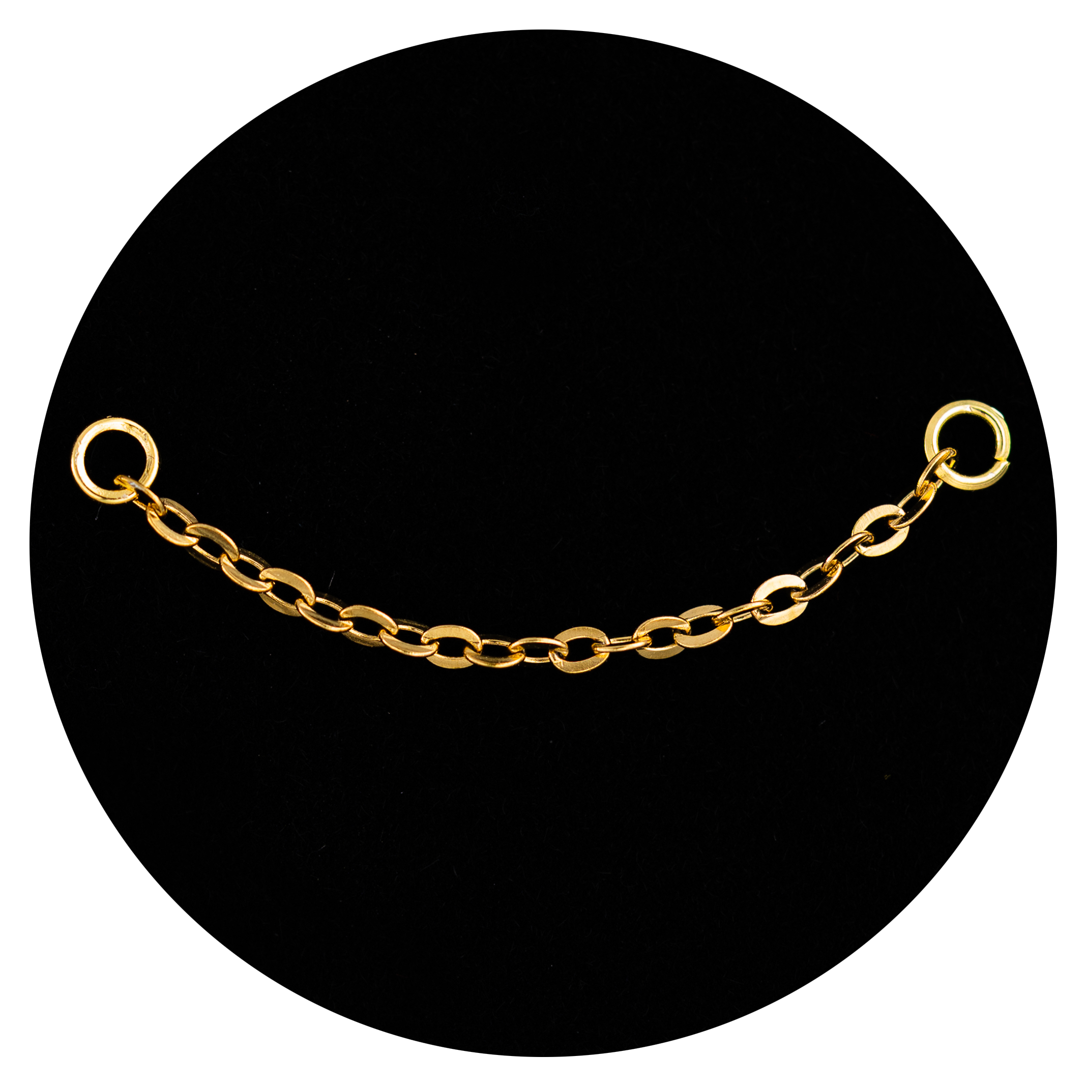 Łańcuszek pojedynczy złoty ozdobny.