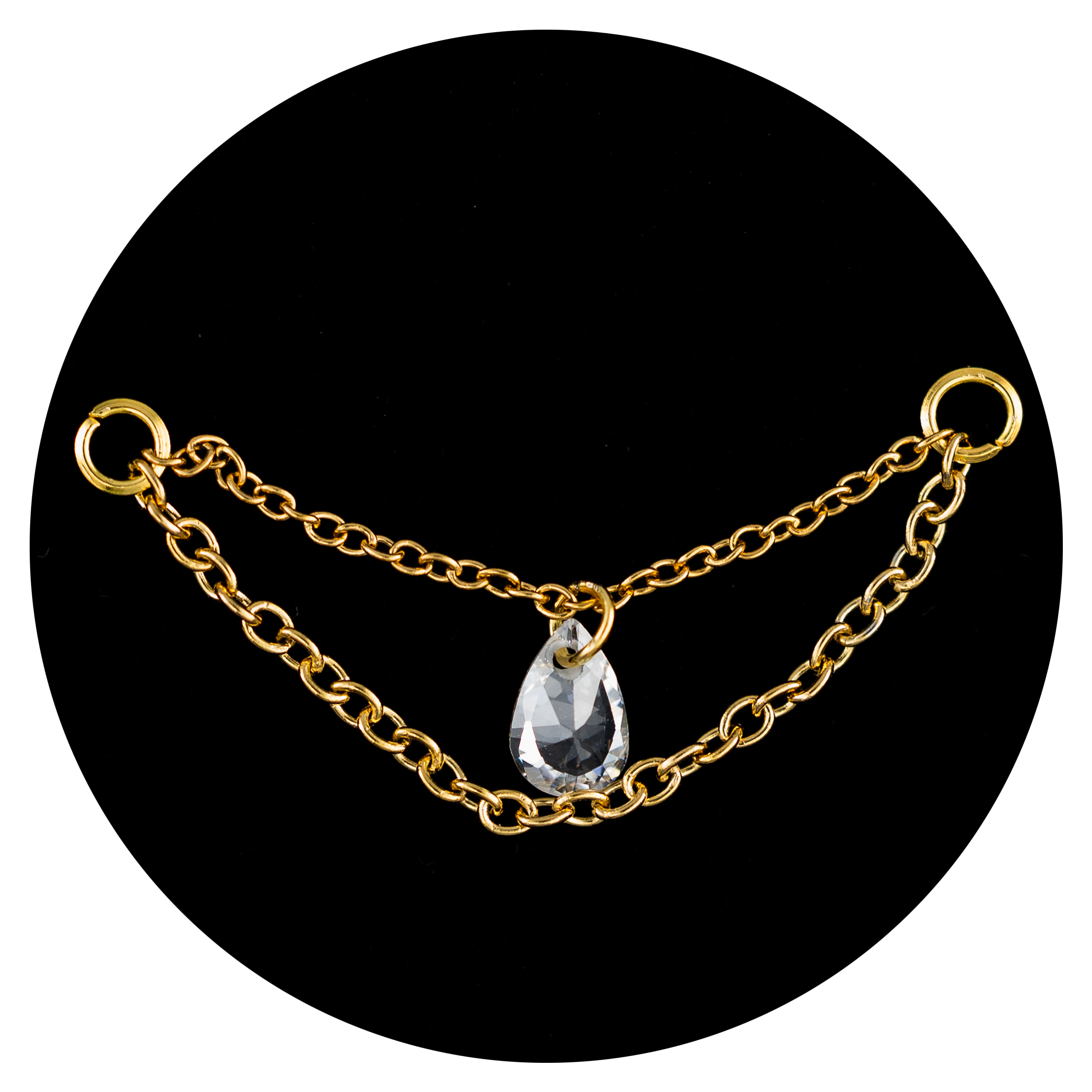 Łańcuszek podwójny złoty z ozdobą