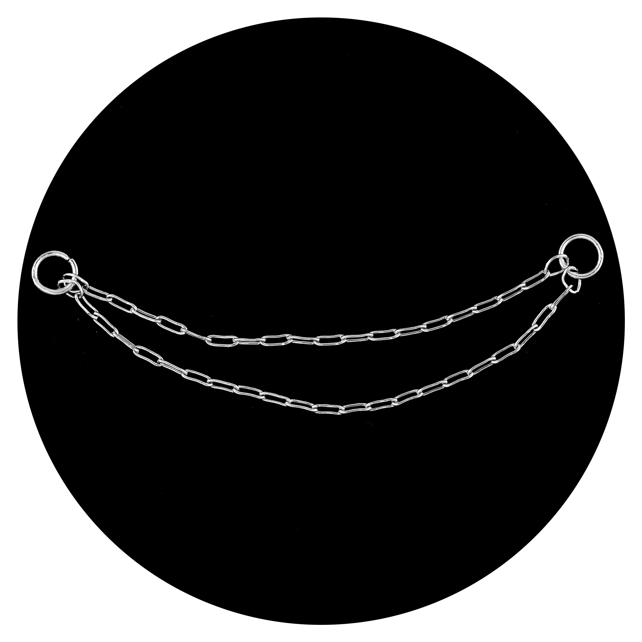 Łańcuszek srebrny podwójny ozdobny do kolczyków