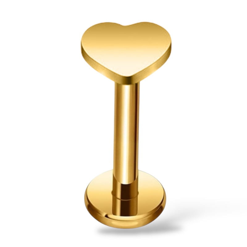 Tytanowy Labret z sercem