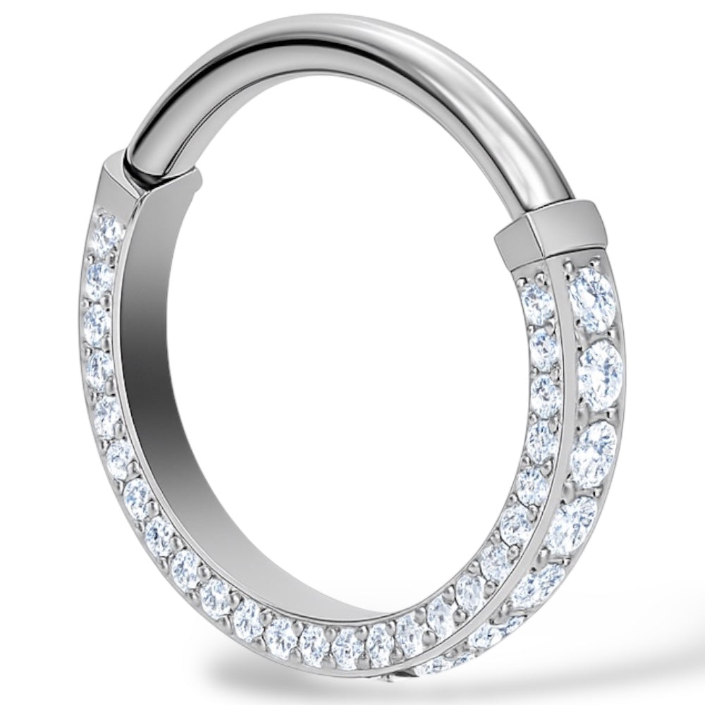 Tytanowy clicker z cyrkoniami