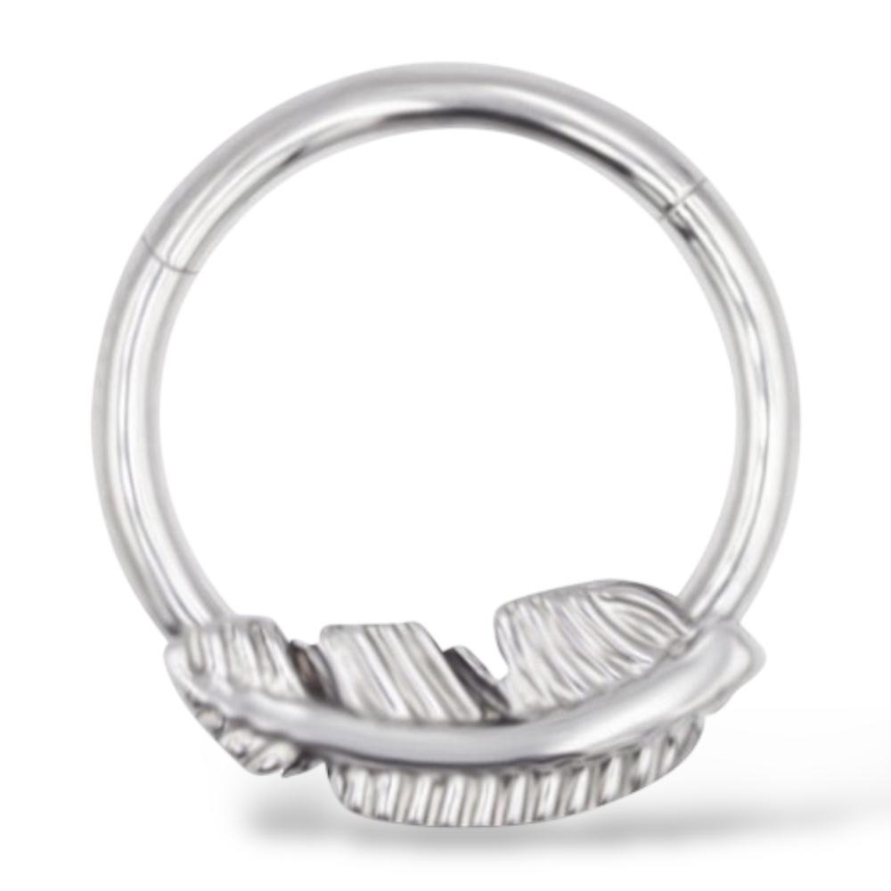 Clicker Srebrny z piórkiem