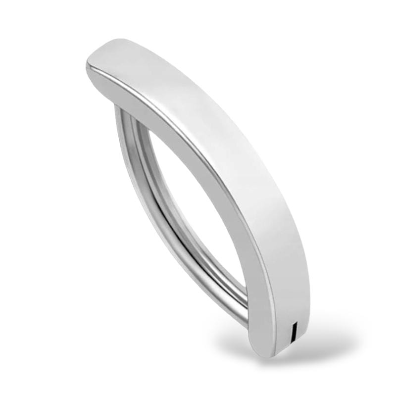 Stalowy srebrny kolczyk do pępka