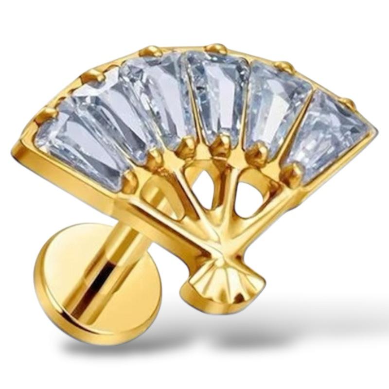 Tytanowy labret wachlarz