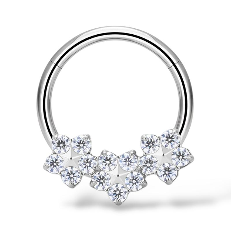 Tytanowy Clicker z kwiatuszkami